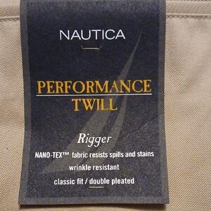 Nautica Rigger Performance Twill Pants in Tan